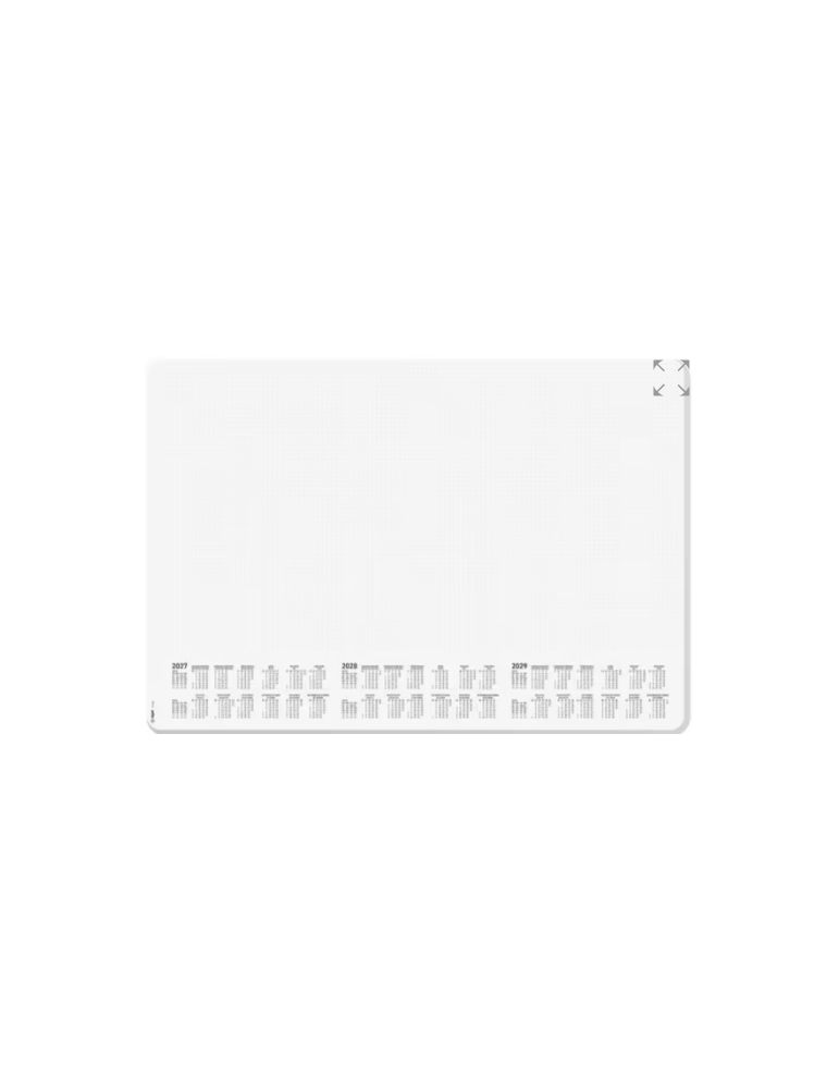 Sous-main design Sigel a lignes pointillees, blanc, 27/28/29, 59,5x41c