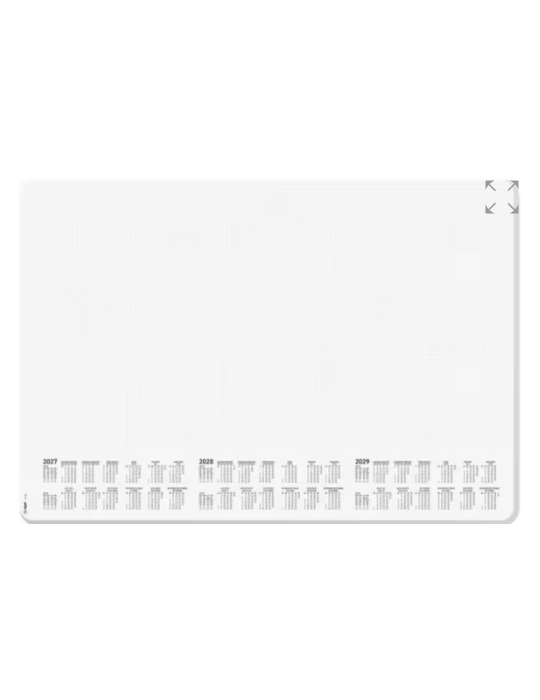 Sous-main design Sigel a lignes pointillees, blanc, 27/28/29, 59,5x41c