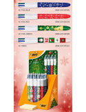BIC® 4 Colours® Foil & X-Mas assortie Tubo 30