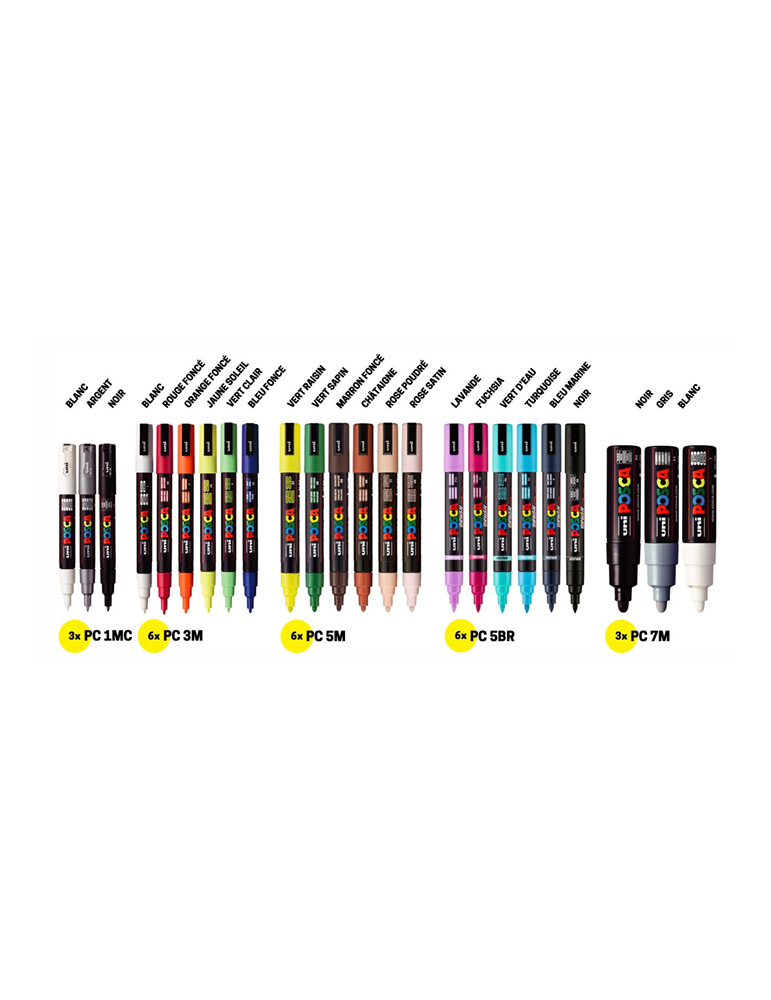 Mallette de 24 marqueurs assortis Couleurs assorties