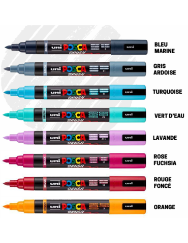 LOT POSCA PC5BR COULEURS BRUSH NEW
