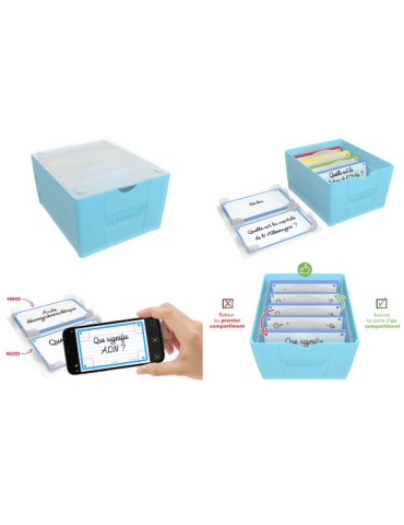 OXFORD Flashbox 17,3x14,5cm PP Bleu Pastel