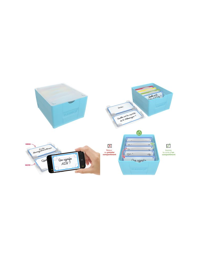 OXFORD Flashbox 17,3x14,5cm PP Bleu Pastel