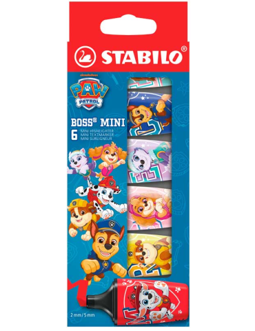 BOSS MINI printed with PAW Patrol cardboard wallet 6 pcs