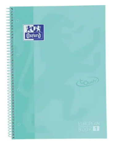 OXFORD SCHOOL Touch Europeanbook 1 A4+ extra harde kaft Spiraal geruit