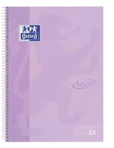 OXFORD SCHOOL Touch Europeanbook 1 A4+ extra harde kaft Spiraal geruit