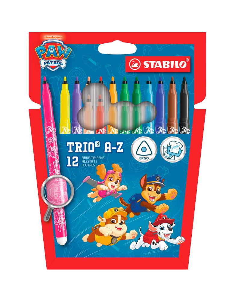 Trio A-Z printed with PAW Patrol wallet 12 pcs