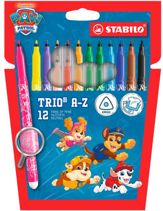 Trio A-Z printed with PAW Patrol wallet 12 pcs