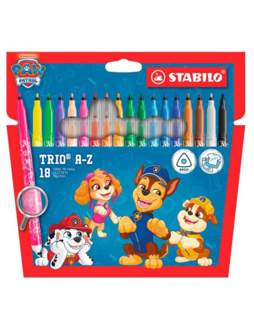 Trio A-Z printed with PAW Patrol wallet 18 pcs