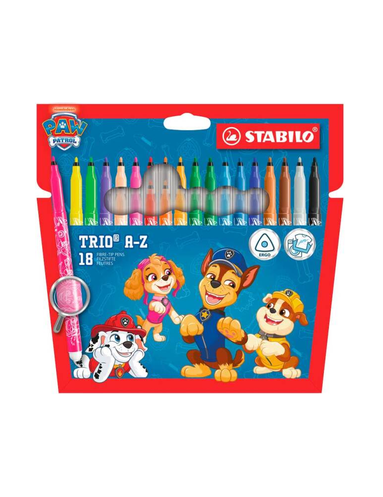 Trio A-Z printed with PAW Patrol wallet 18 pcs