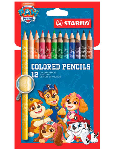 coloured pencil printed with PAW Patrol wallet 12 pcs