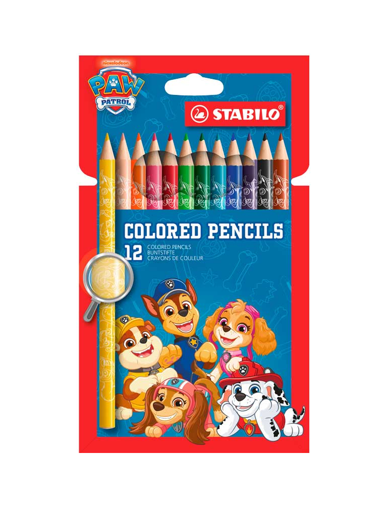 coloured pencil printed with PAW Patrol wallet 12 pcs