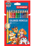 coloured pencil printed with PAW Patrol wallet 12 pcs