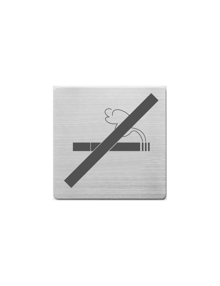 Pictogram Alco RVS 90x90x1mm - niet roken -