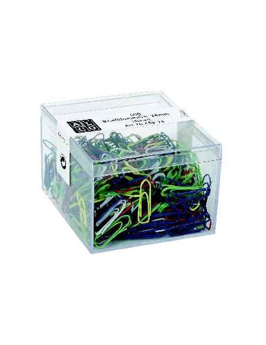 Paperclips Alco 26mm hoekig 500 stuks in doos assorti