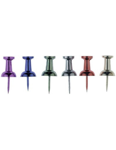 PUSH PIN kleur metaal/20