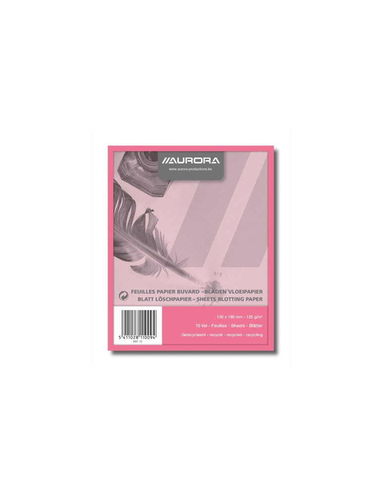 PAPIER BUVARD ROSE 15X19 10FLLS