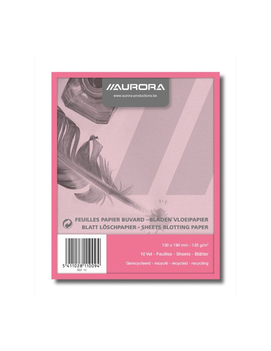 PAPIER BUVARD ROSE 15X19 10FLLS