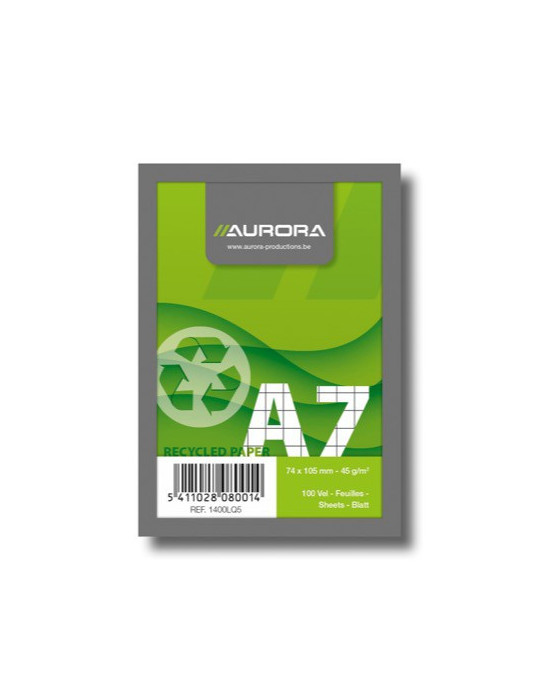 BLOC NOTES A7 100FLLS Q5X5 RECYCLÉ