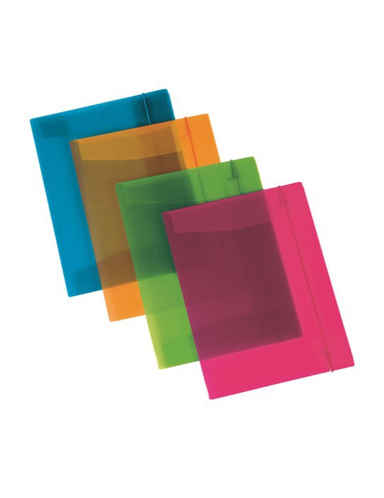 FARDE ÉLASTIQUES A4 PP TRANSP.