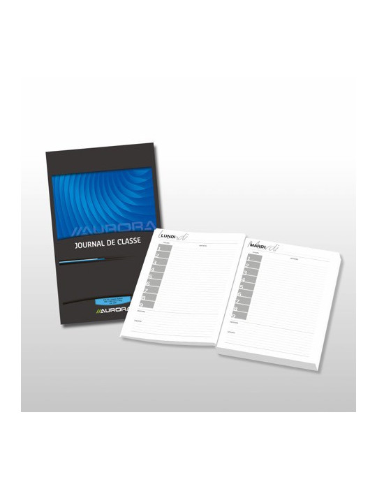 JOURNAUX DE CLASSE, papier sans bois extra blanc, cousu fil de lin, Fr
