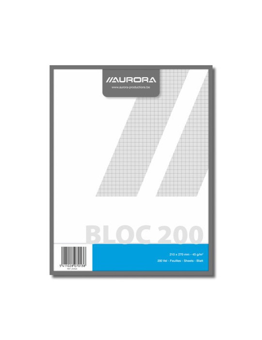 BLOC BROUILLON 21X27 200FLLS Q5X5