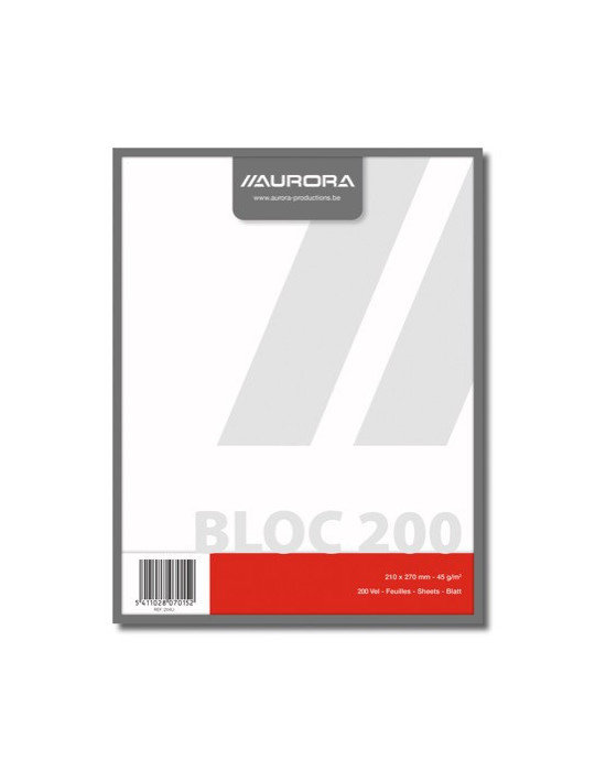 BLOC BROUILLON 21X27 200FLLS UNI