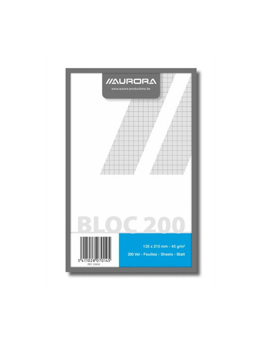 BLOC BROUILLON 21X13,5 200FLLSQ5X5