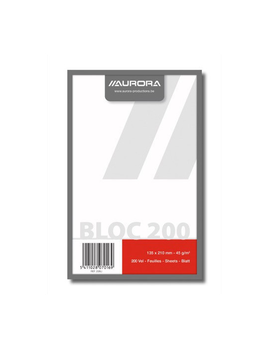 BLOC BROUILLON 21X13,5 200FLLS UNI