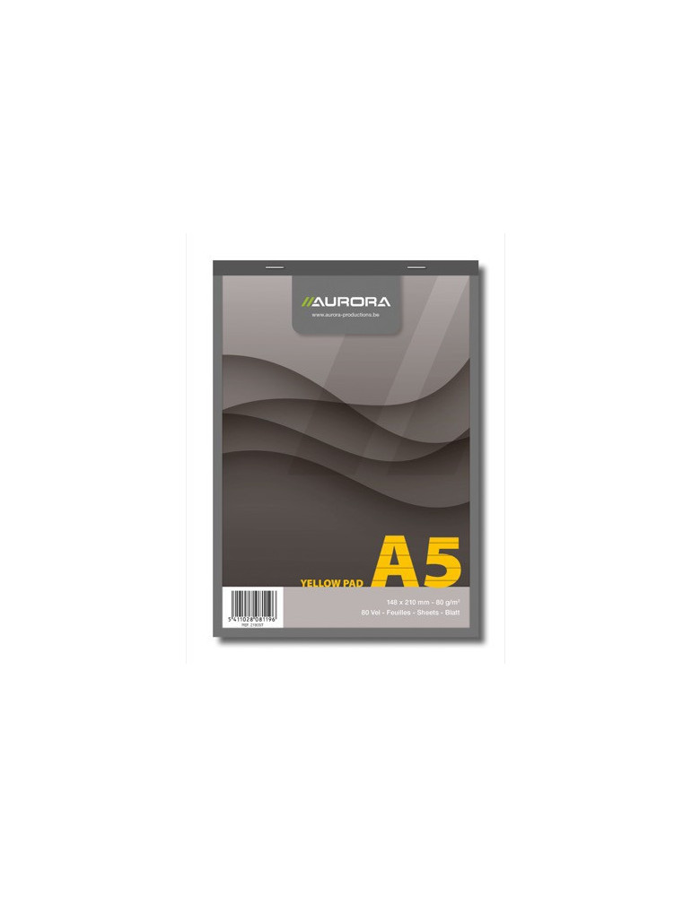 BLOC NOTES A5 80FLLS LIGNÉ JAUNE