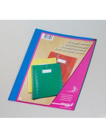 POCHETTE 3 PROTÈGE-CAHIERS PP ASS.