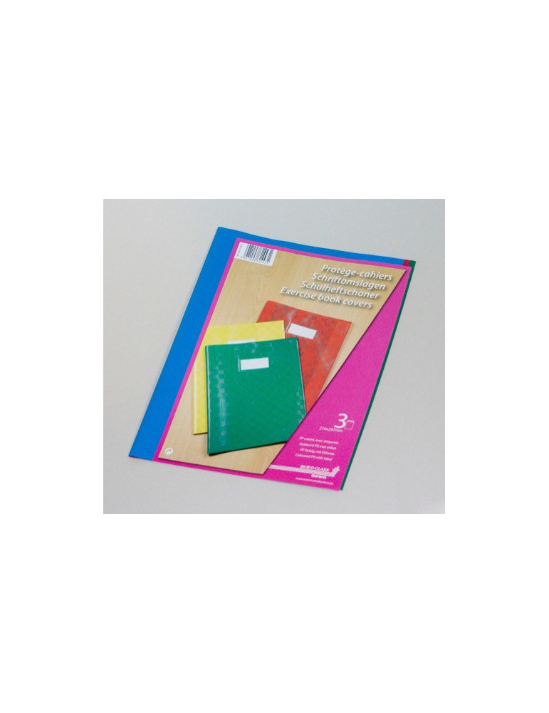 POCHETTE 3 PROTÈGE-CAHIERS PP ASS.