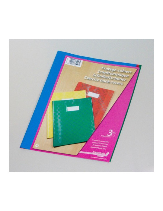 POCHETTE 3 PROTÈGE-CAHIERS PP ASS.