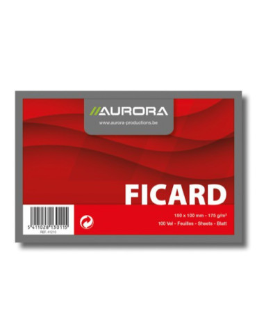FICHES 100X150 BLANC UNI 190G/M²