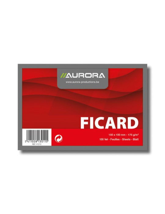 FICHES 100X150 BLANC UNI 190G/M²