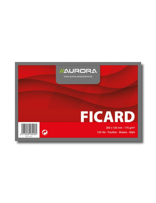 FICHES 125X200 BLANC UNI 190G/M²