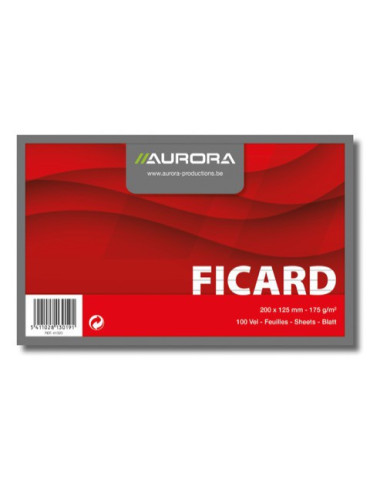 FICHES 125X200 BLANC LIGNÉ 190G/M²