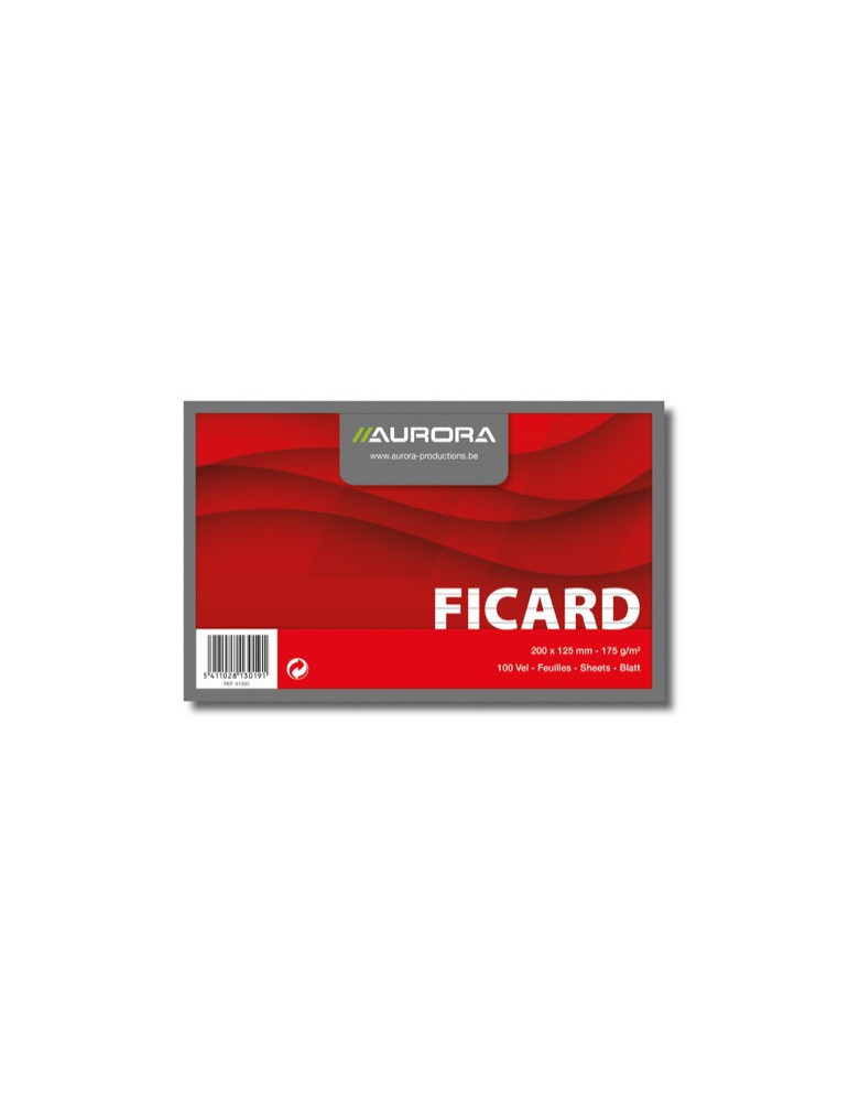FICHES 125X200 BLANC LIGNÉ 190G/M²