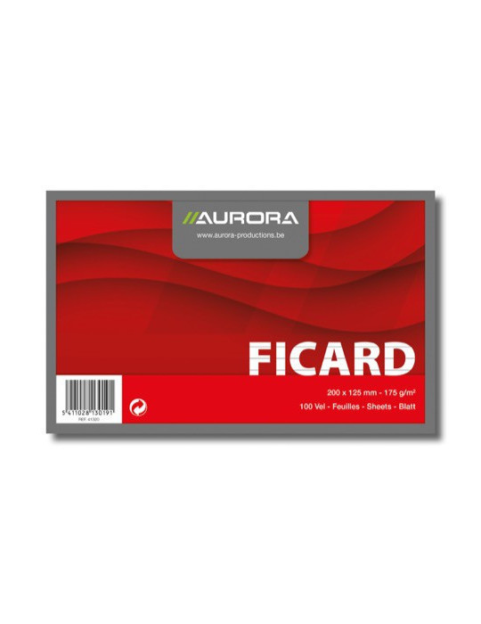 FICHES 125X200 BLANC LIGNÉ 190G/M²