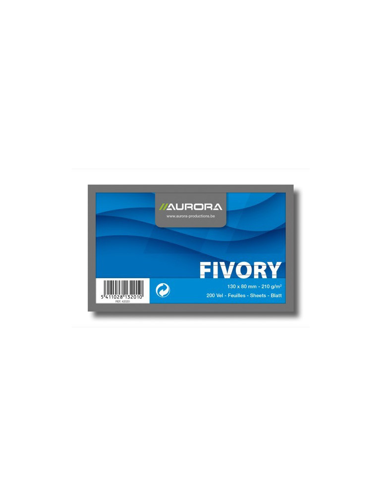 FICHES 80X130 BLANC LIGNÉ 210G/M²