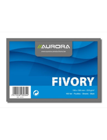 FICHES 100X150 BLANC LIGNÉ 210G/M²