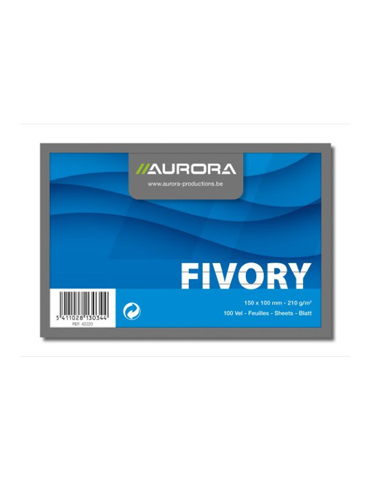 FICHES 100X150 BLANC LIGNÉ 210G/M²
