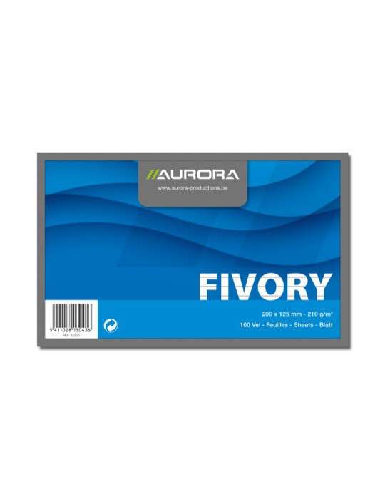 FICHES 125X200 BLANC LIGNÉ 210G/M²