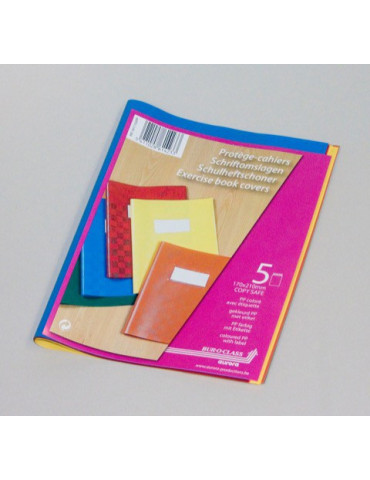 POCHETTE 5 PROTÈGE-CAHIERS PP ASS.