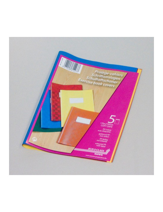 POCHETTE 5 PROTÈGE-CAHIERS PP ASS.
