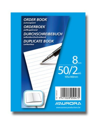 CARNET AUTOCOP.105X140 50/2 LIGNE MANIFOLD