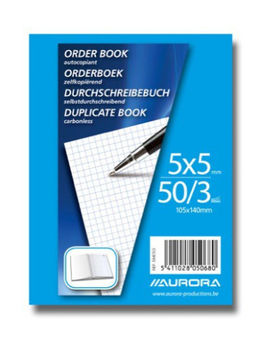 ORDER-BOOKS, CARNET AUTOCOP.10,5X14,0 50/3 Q5 MANIFOLD, AUTOCOPIANT 50