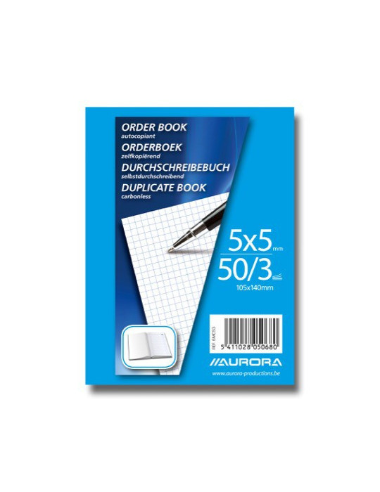 ORDER-BOOKS, CARNET AUTOCOP.10,5X14,0 50/3 Q5 MANIFOLD, AUTOCOPIANT 50