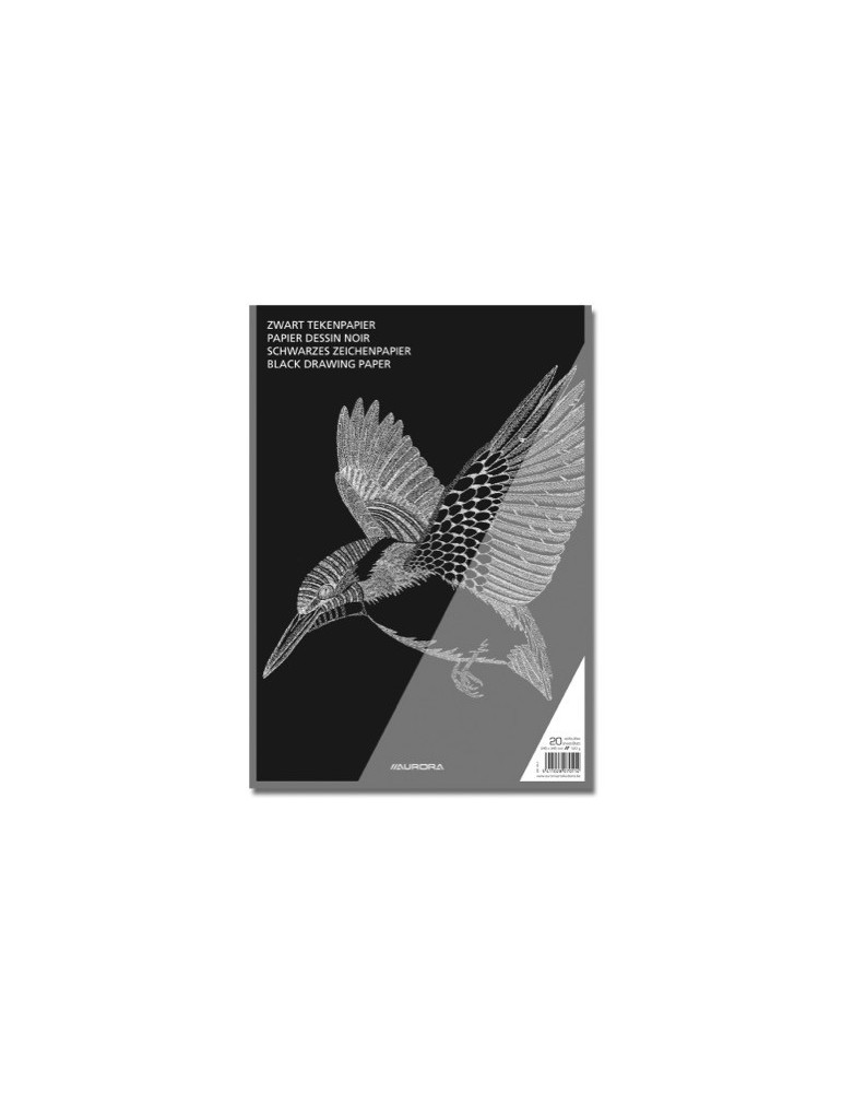 BLOC DESSIN NOIR 120G/M² 245X345
