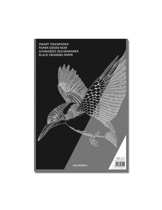 BLOC DESSIN NOIR 120G/M² 245X345